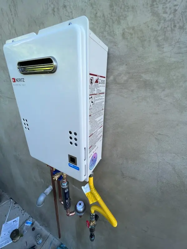 Tankless water heater installation for Cross Country homes