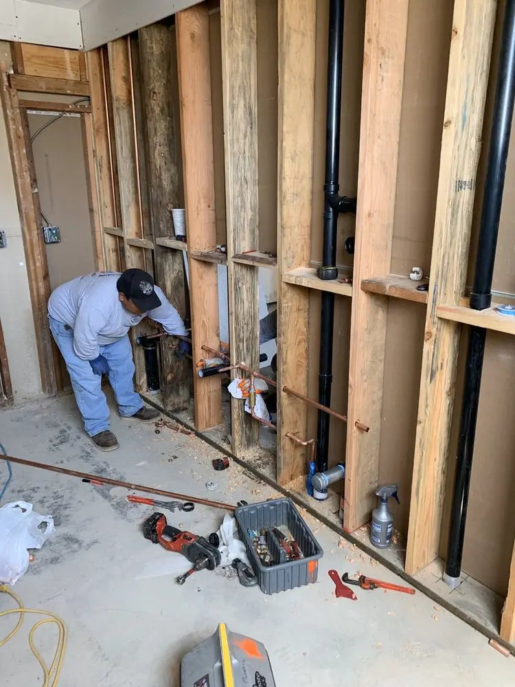 Commercial rough-in plumbing for Gas Line Repair in Cross Country